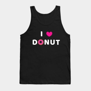 I heart donut - donut love funny pun Tank Top